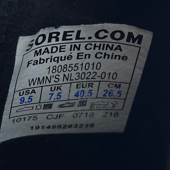 Sorel Women's 9.5 Black Suede Joan of Arctic Wedge‎ Waterproof Ankle Boots - Picture 7 of 8